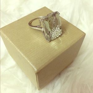 Large stone Size 9 Sterling Silver Ring